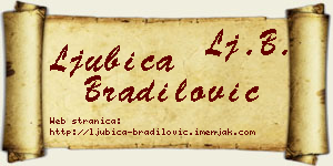 Ljubica Bradilović vizit kartica